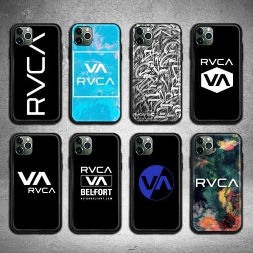 Luxury RVCA Brand Phone Case For iphone 12 11 Pro Max Mini XS Max 8 7 6 6S Plus X 5S SE 2020 XR cover