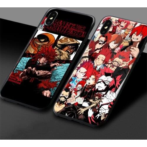 Red Riot Eijiro Kirishima my Hero Academia silicone Phone case cover shell For iPhone SE 6s 7 8 Plus X XR XS 11 12 mini Pro Max