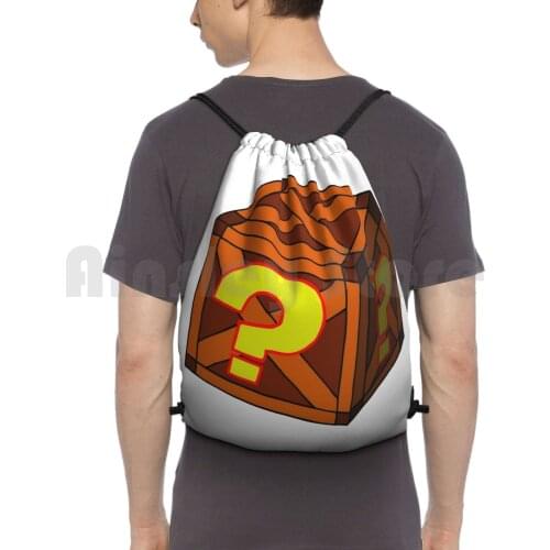 Mysterious Crate Backpack Drawstring Bag Riding Climbing Gym Bag Crash Bandicoot Crash Bandicoot Ps4 Ps1 Ps2 Ps3 Ps