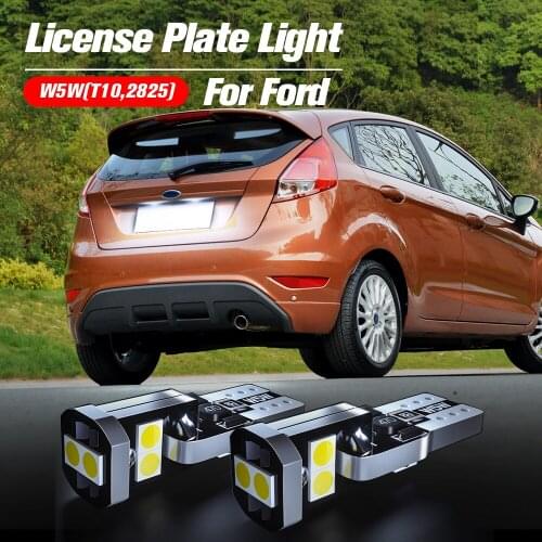 2pcs LED License Plate Light W5W T10 Lamp For Ford C-Max Fiesta Ranger Mustang Escape Fusion Edge Explorer F-150 Transit-150