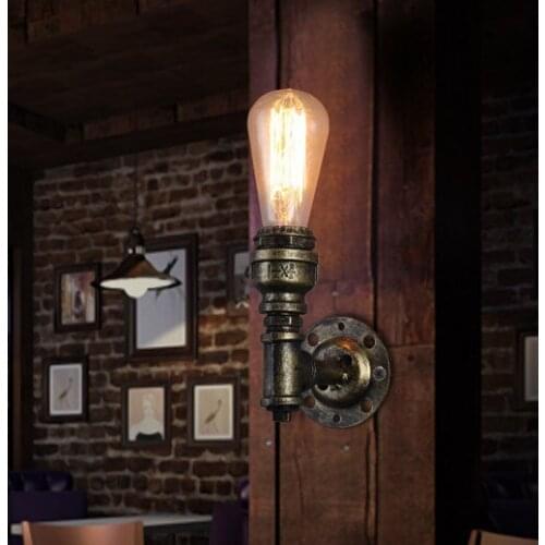 American Loft Style Industrial Vintage Wall Light Fixtures Iron Water Pipe Lamp Edison Wall Sconce Home Lighting Lampara Pared