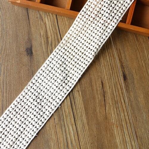 8CM 1yards/lot White Hollow Cotton Lace Fabric Trim Ribbons Headdress Sewing DIY Garment Decoration Accessory