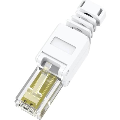 White RJ45 Tool-less Connector No Crimp Connectors Cat6 Connector Cat5e Connectors Cat5 Connectors