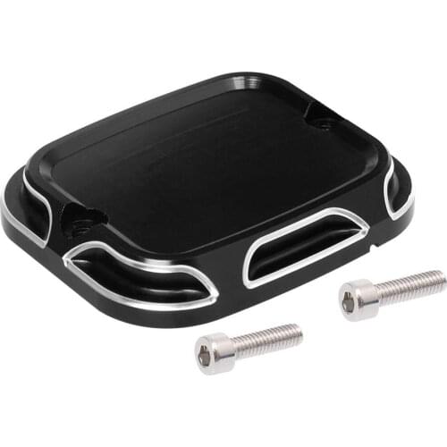 Black Motorcycle CNC Front Brake Fluid Reservoir Cover Cap For Harley Touring Road King Gliding 2001-2007 Softail Dyna1996-2015