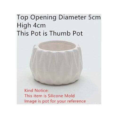 Pure Handmade Silicone Mold for Concrete Flower Mini Thumb Pot DIY Flowerpot Cement Planter Making Mould