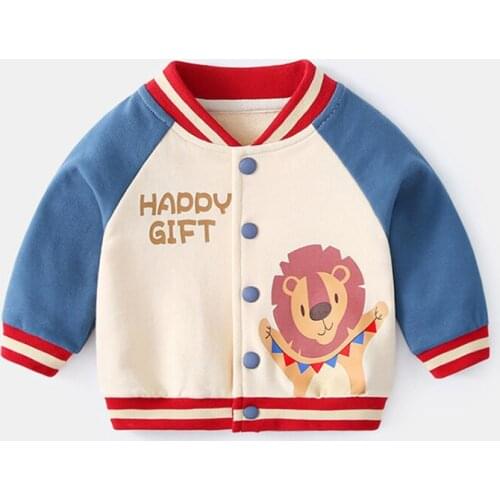 Childrens Sweatshirts 6M to 4T Printed Colorful Cartoon Baseball uniform Cotton Spring Autumn Boys Girls Childrens Clothing