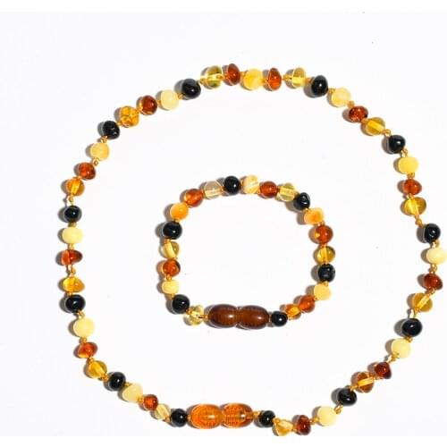 Baltic sea natural amber baby necklace fire amber gold amber children baby amber necklace factory wholesale