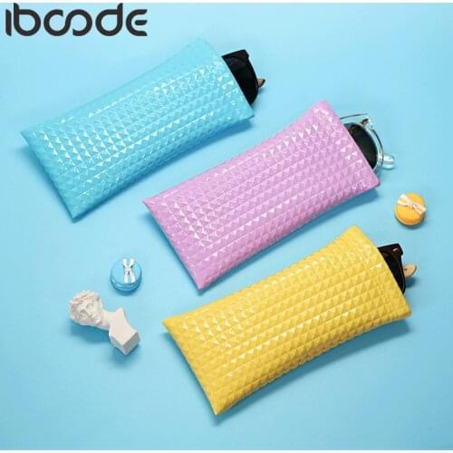 Iboode Macaron Fashion Sunglasses PU Bag Portable Eyewear Case Luxury Waterproof Glasses Storage Bag Eyeglasses Protector