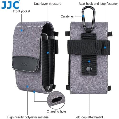 Kiwi Dual-layer Durable Smart Phone Pouch Case Bag for Power Bank Credit Card or ID Card with Carabiner and Shoulder Strap