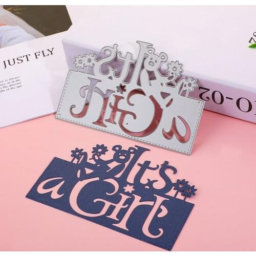 Words Metal Cutting Dies Stencil For Scrapbooking DIY Album Decorative Craft Newborn Border Die Cut For Card Making Paper Cutter