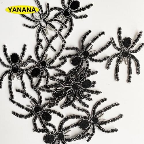 Spider icon Patch Embroidery Patches For Clothing Animal Iron On Patches On Clothes Watermelon Sticker