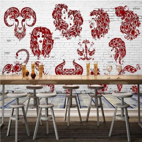 Custom mural Hand painted fresco decorative painting background wall custom mural stereo living room wallpaper