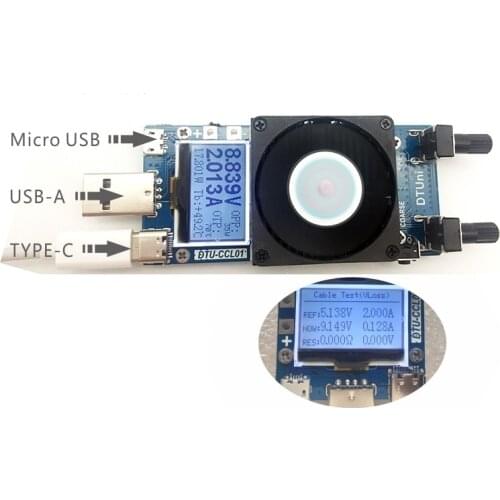 New QC 2.0 3.0 Triggers 35W Constant Current Dual Adjustable USB Electronic Load Data Cable Battery Discharge Tester Voltmeter