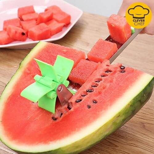Watermelon Slicer Cutter Tongs Corer Fruit Melon Stainless Steel Tools NEW Watermelon Cut Refreshing Watermelon Cubes Kitchen