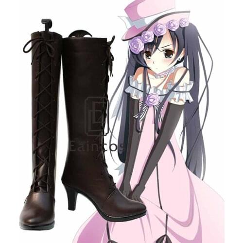 Anime Black Bulter Kuroshitsuji Ciel Girls Shoes Cosplay Party Boots Custom Made