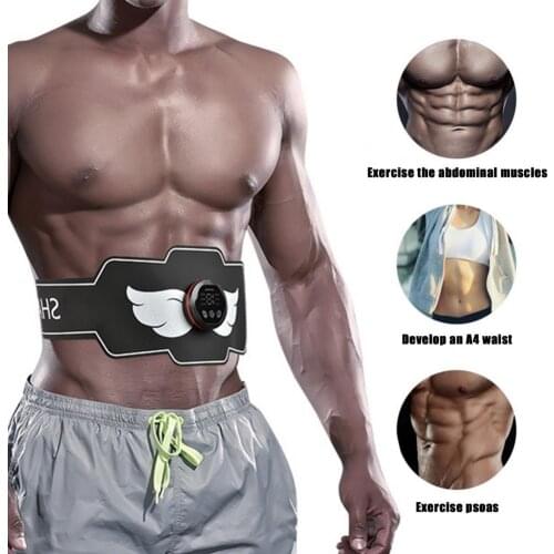 1 Set Fitness Belt Rechargeable Lose Fat Portable Muscle Massage Fitness Machine for Abdomen Abdominal Muscle Trainer Machine