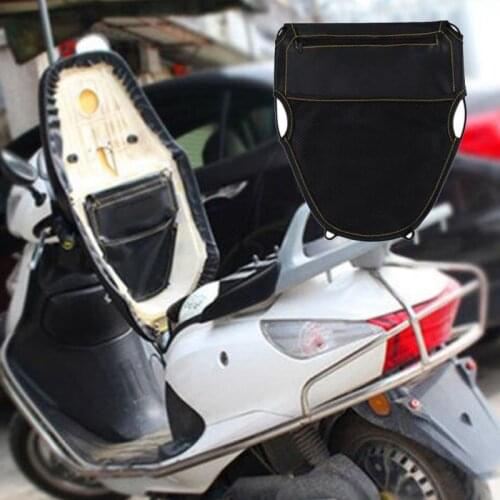Durable Motorcycle Tail Seat Bag Storage Container Multi-Function Motorbike Scooter Seat Bag Motorcycle Black