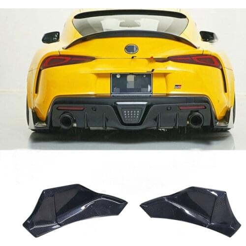Real Carbon Fiber Rear Bumper Splitter Lip Flaps Spoiler Side Skrit For Toyota Supra A90 A91 GR MK5 MKV Coupe 2019-2021 TRD JDM