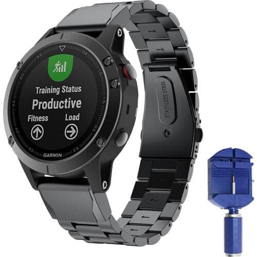 For Garmin Fenix 5X/5s plus/6S/6X pro/Mk1/S60 Stainless Steel Metal Strap Easy fit watchband wrist band Strap Belt Accessories
