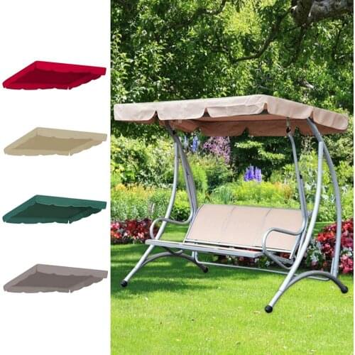 Garden Swing Replacement Canopy 3-Seater Waterproof Top Cover For Outdoor Garden Patio Porch Yard 4 Colors 164x114x15CM