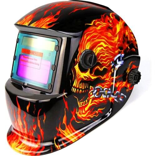 Solar Powered Welding Helmet Auto Darkening Professional Hood with Wide Lens Adjustable Shade Range