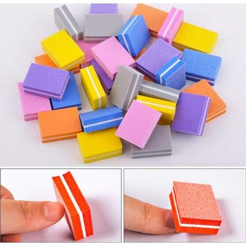 Nail Grinding Polishing Nail Buffer Sandpaper Mini Nail File Nail Blocks Double-Side Nail Sanding Manicure