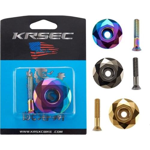 Bicycle Headset Screws Top Cap Aluminum Alloy Mountain Road Bicycle Bowl Cover + Screw Set Cycling Accessories