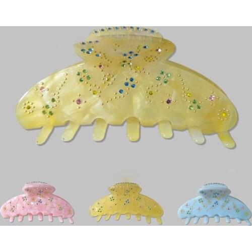 High Quality Austria Rhinestone Hair Accessories Acetate Hair Claw Clips Refinement Crystal Hair Claw