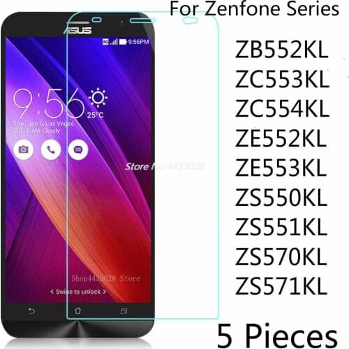 5PCS Tempered Glass For ASUS Zenfone ZE552KL ZE553KL ZS550KL ZS551KL ZS570KL ZS571KL ZC553KL ZB552KL ZC554KL Screen Protector
