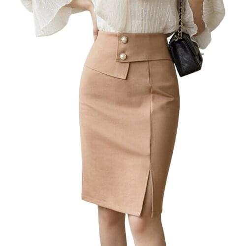 2021 Autumn Summer Women Professional Women Slim Mini Short Skirt Red Black Women Clothes High Waist Skirts Office Work Wear 4xl