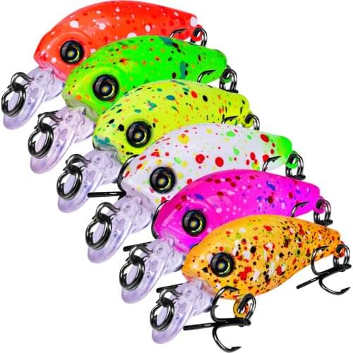 1Pcs Hard Fishing Lures 4.7cm 3.3g Crankbaits Fishing Tackle with 12# BKB Hooks Fishing Hard Baits
