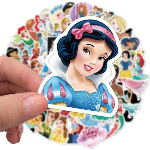 10/50/100pcs/Pack Disney Snow White anime stickers notebook guitar luggage decoration Princess stickers Toy Gifts