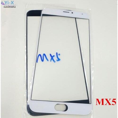 10PCS Black/White New Front Panel for MEIZU MX5 MX 5 Phone Outer Glass Lens Touch Screen Panel Replacement Repair Parts