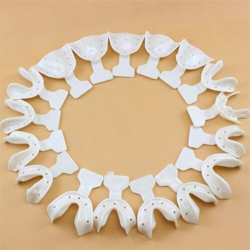 17Pcs/Set Dental Impression Trays Autoclavable Teeth Holder Edentulous Jaws Impression Trays Dentist Tools Lab