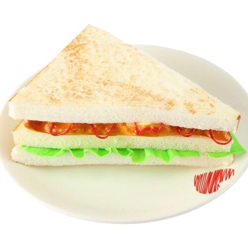 2pcs Simulation Food Sandwiches Bread Food Model Cabinet Decorative Props Figurines Miniatures Handicraft Artificial Props