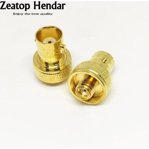 20Pcs Copper BNC Female to SMA Female Connector RF Coaxial Coax Adapter BNC to SMA F/F Plug Gold Plated