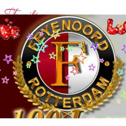 5d diy diamond painting ross stitch Football team badge logo square rhinestone pictures diamond embroidery beadwork kits