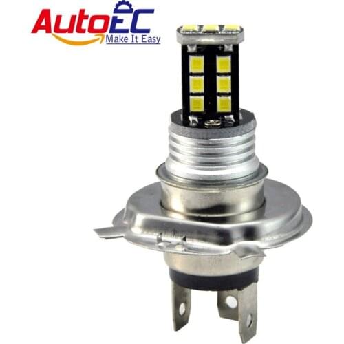 AutoEC 2pcs H4 9003 HB2 15SMD 2835 LED Car Vehicle Auto DRL Fog Running Head Lights Lamp Bulb DC12V White #LJ57