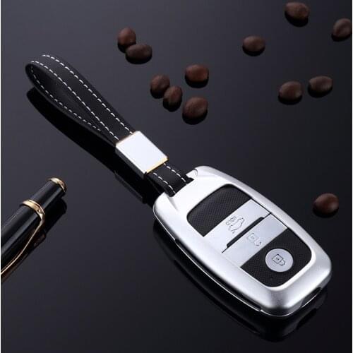 Car Aluminium Alloy Key Cover Shell Case Holder For KIA Sorento KX5 KX3 K3 K5 Sportage Niro Optima 3/4 Button Smart Fob Key