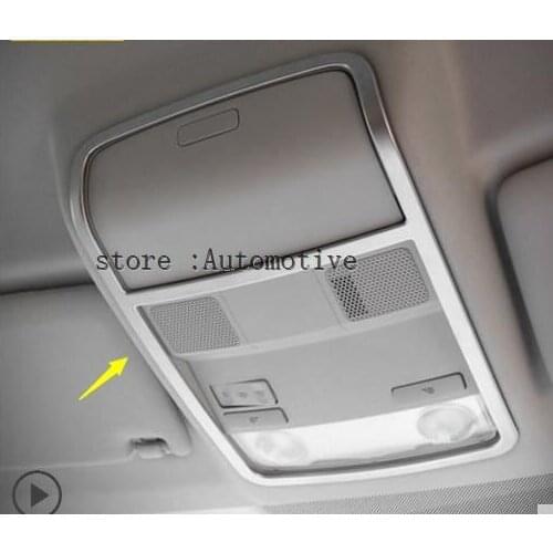 Car Stainless Steel Front Interior Reading Light Frame Cover Roof Dome lights Styling Sticker For Volkswagen VW Tiguan 2010-2015