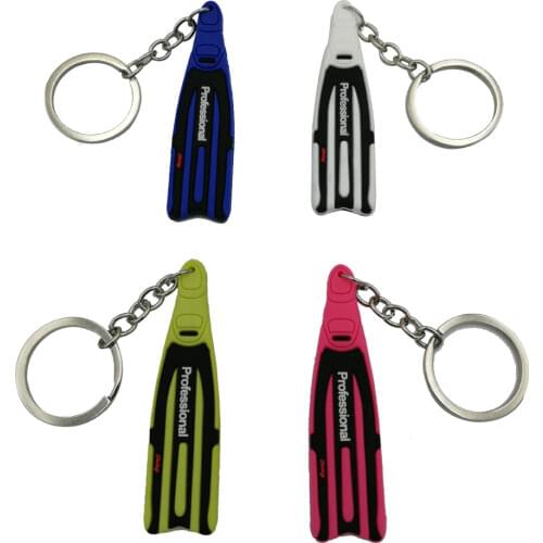 4Colors Mini Scuba Diving Fin Key Chain KeyChain Diver Swimming Gift Key Ring