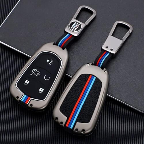 Zinc Alloy Car Key Case Cover for Cadillac XTS ATS-L XT4 XT5 CT6 SRX Escalade 3 4 5 Buttons Smart Keyless Key Protective Shell