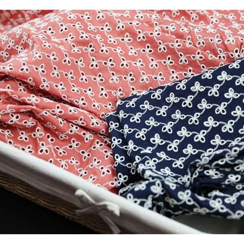 Cotton embroidery cloth high density cotton hollow out embroidery cloth soft breathable cotton dress Hanfu cloth