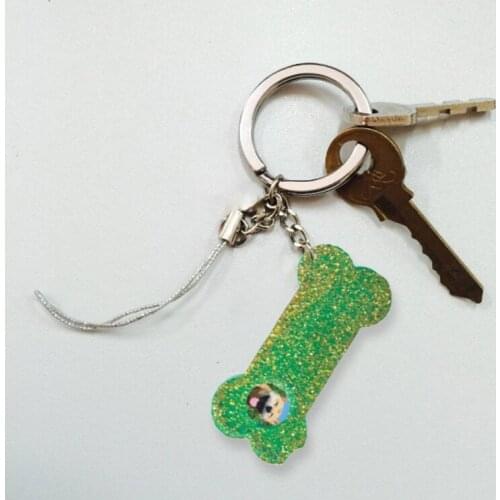 Creative Dog Bone Paw Shaped Silicone Mold Pet Memorial Tombstone Key Chain Mould Non-stick DIY Resin Keyring A0NF