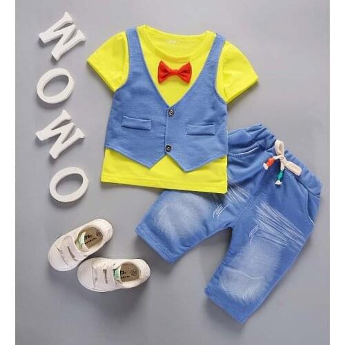 BibiCola Summer 2pcs Set Kids Boys Clothes Set Baby Clothing Set Tops+Shorts Pants Sport Suits Children Tracksuit For Boys