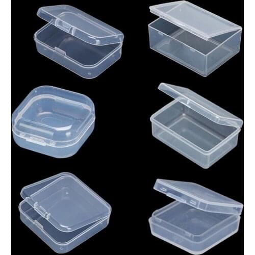 Many Sizes packaging box portable case Mini Case Clear Small Tools Box Transparent plastic box Storage Collections Item