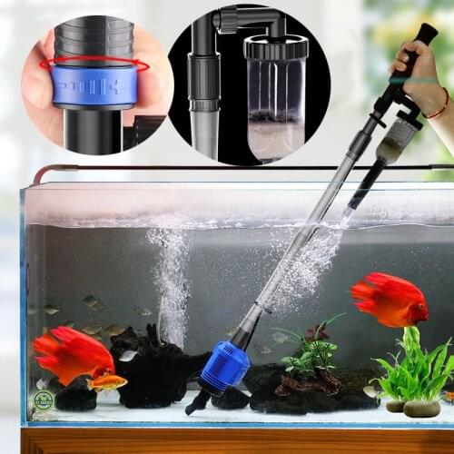 Powerful Aquarium Sand Washer 220V Electric Syphon Operated Vacuum Gravel Siphon Fish Tank Filter Water Changer Pet Supplies