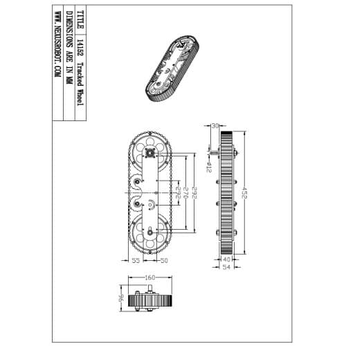 A set of large tracked wheel(Tank wheel) 2pieces 14152