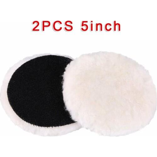 2PCS Universal Car Polish Pad Kit 5/6/7 Inch Soft Wool Machine Waxing Polisher Car Body Polishing Discs Accessories Cleaning