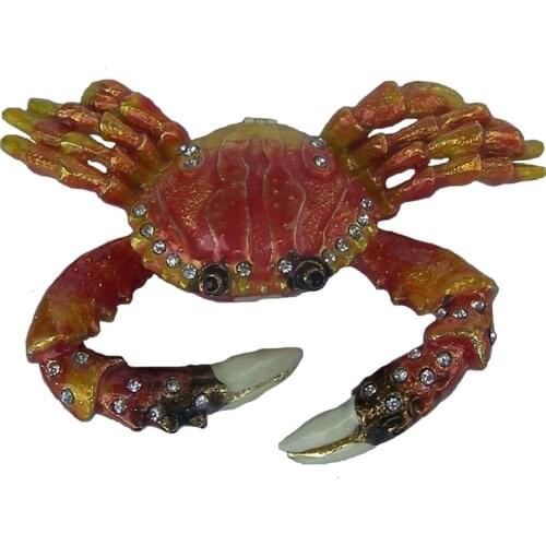New arrival Gorgeous Golden plated crab enameled jeweled jewelry box Ring necklace Earring/Pendant Display Box